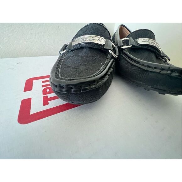 Coach Felisha A2134 Signature C Black Moc Driving Loafer Size US 7.5 - Picture 10 of 12
